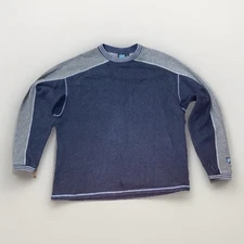 ALF Sweater Fleece Pullover Men Sz XL KUHL Navy Blue Gray Canada VTG
