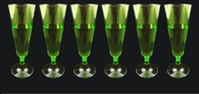 60 PEZZI FLUTE VERDE PLASTICA CHAMPAGNE 27 CM