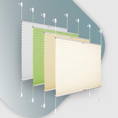 Plissee ohne Bohren Klemmfix 35x100cmBxH Beige Jalousie Sonnenschutz Easyfix ...