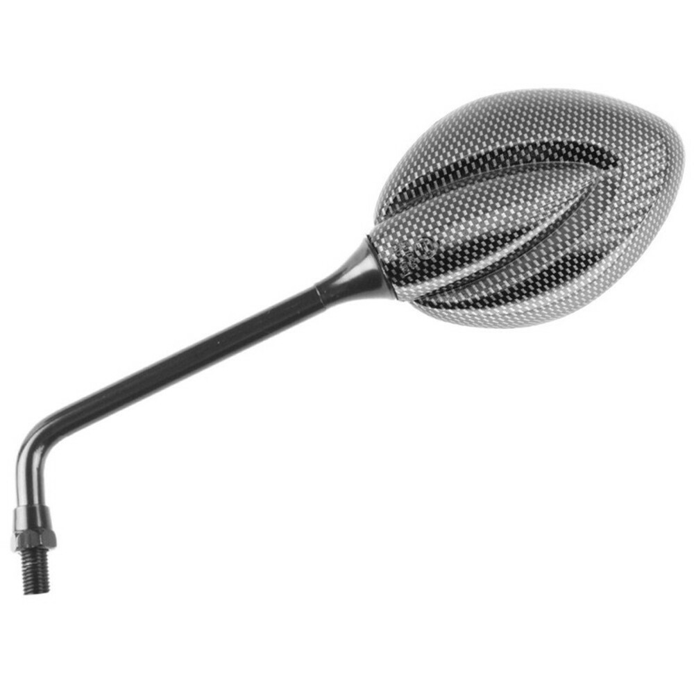 Universal Both Sides Mirror V Parts M8 X 1.25 Carbon Look Gloss For Motorcycle