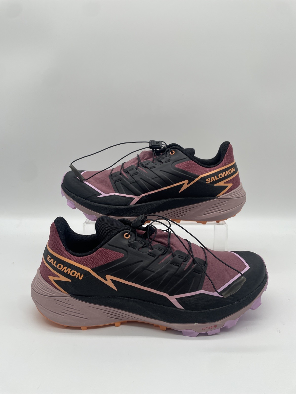 Scarpe da trail running Salomon Thundercross viola arancione UK 8 EU 42 nuove