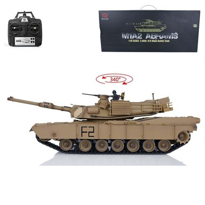 USED 2.4Ghz RC IR Battle Tank Henglong 1/16 TK7.0 M1A2 Abrams RTR 3918 W/Sound