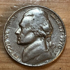 1970 USA Nickel Five Cent "S" Mintmark  YFP6/60