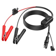 10FT 16AWG SAE Wire Harness, Alligator Clips, On/Off Switch, 10A Fuse, 12V