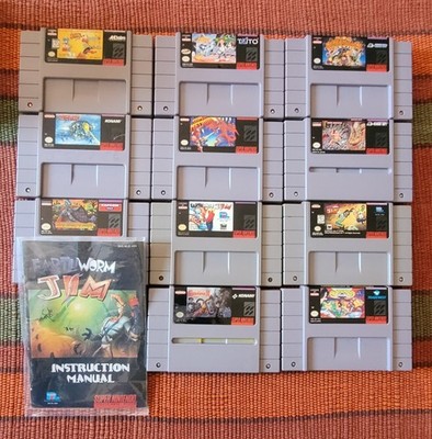 SNES Super Nintendo 11 Game Lot Tested & Authentic Retro Video Game Bundle