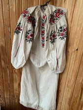 Ukrainian Vyshyvanka Vintage Dress Woman Clothing Ukraine Old Clothes Rare