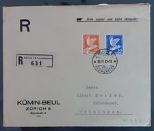 Schweiz, 10 Briefe ZÜRICH aus 1932 mit MiNr. 250-254 Abrüstungskonferenz
