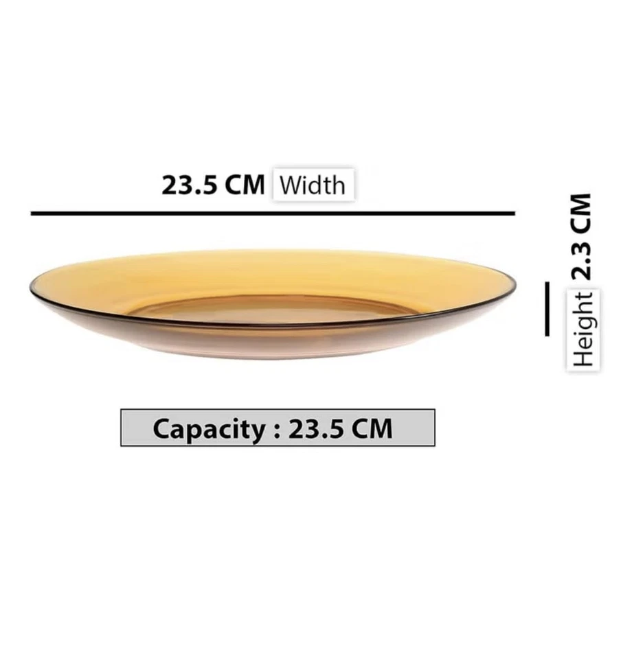 Vermeil 3006df06 Set of 6 Glass Plates 23.5 cm - Image 3 of 3