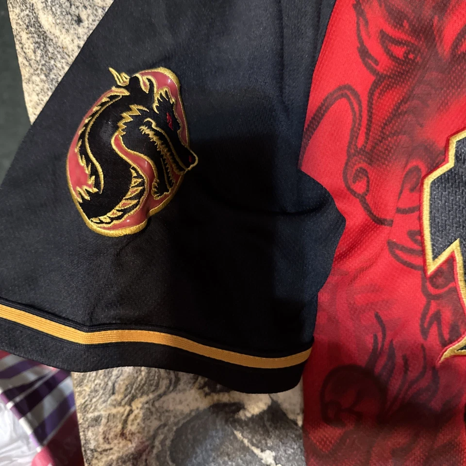 Camiseta de béisbol de colección XL Bruce Lee The Dragon, gráfica completa. 725 Originales. Foto 4 de 4