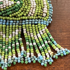 Beaded Rain Cloud Barrette Clip Native American Cree Blue Green White Hair Decor — photo 6