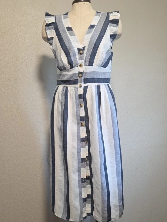 j crew striped linen dress J.CREW Linen Striped Dresses for Women for sale