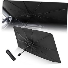 1 PC Windshield Sun Shade for Car, Foldable Reflective Sunshade 55" 31" Silver
