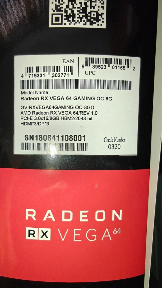 GIGABYTE AMD Radeon RX VEGA 64 Gaming OC 8GB Graphics Card - Image 3 of 4