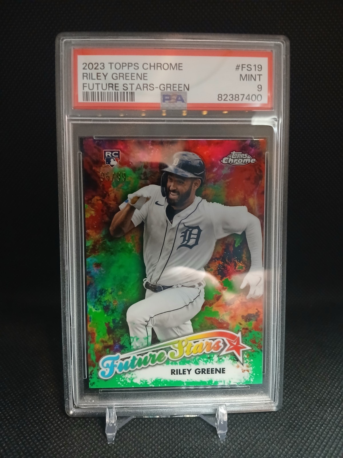 2023 Topps Chrome - Future Stars Riley Greene #FS-19 Green /99 (RC) PSA 9