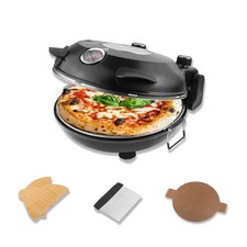 Electric Pizza Oven Portable 12 Inch Indoor Countertop Heats Up 420℃ For Stone