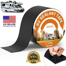 Waterproof Flex Rubberized Tape 2" X 5Ft Heavy Duty Leak Repair Seal Patch Black