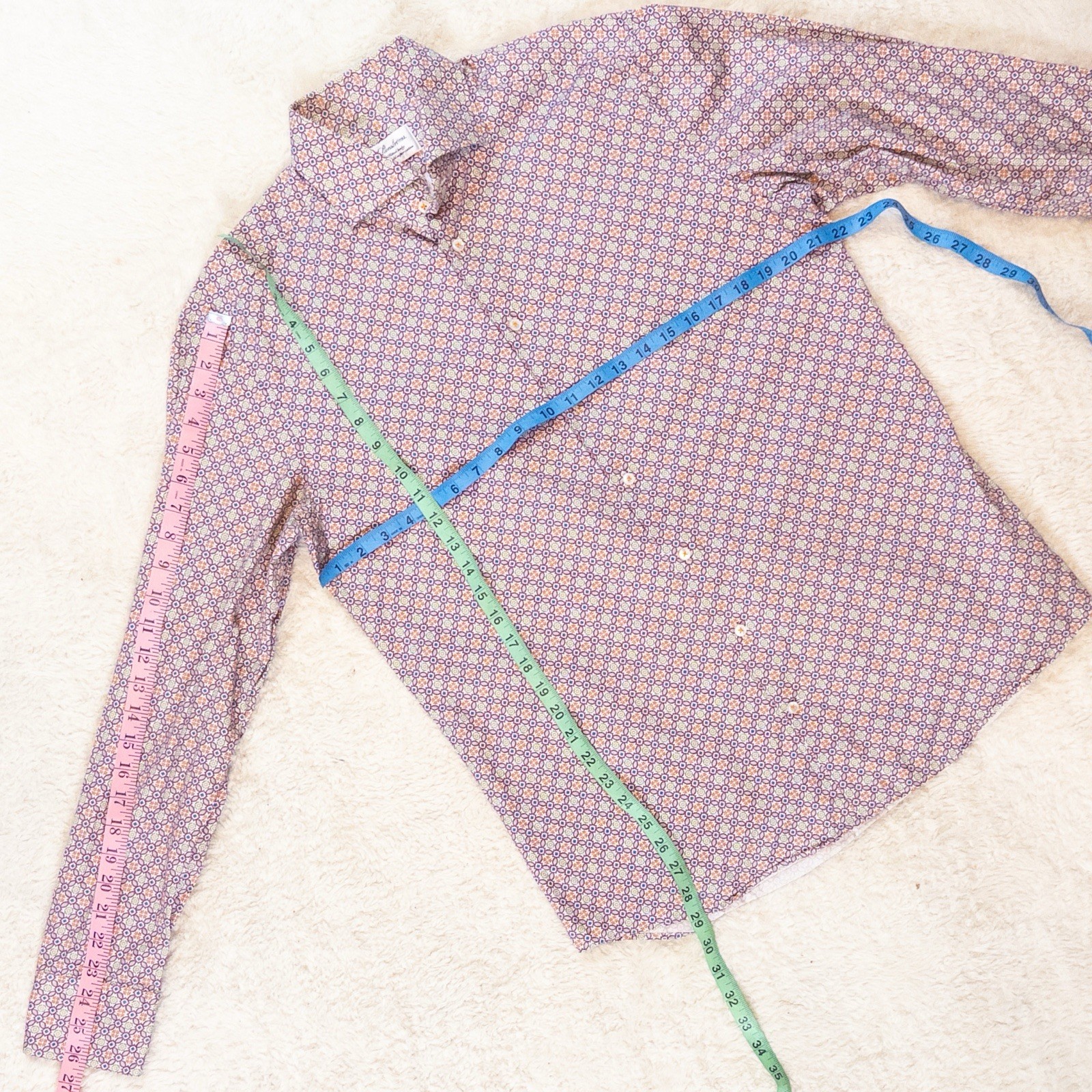 Stenströms Patterned Button-Down Dress Shirt Medi… - image 6