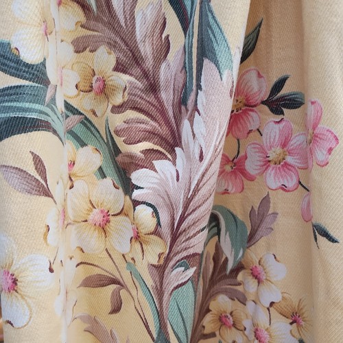 1940's Barkcloth Purtain Print Dogwood #1
