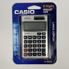 Casio SL-300SV Wallet Size Calculator Large Display New Sealed