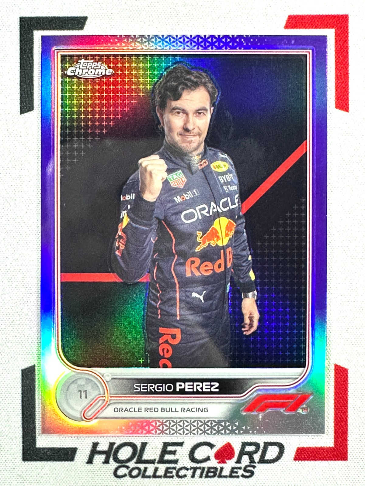 SERGIO PEREZ 2022 Topps Chrome Formula 1 F1 #21 Purple Refractor 339/399