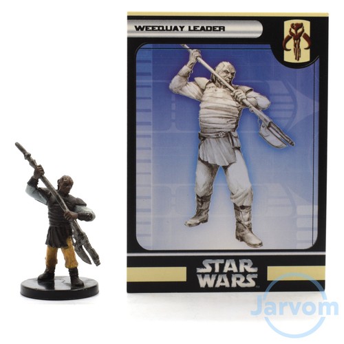 Star Wars Miniatures Bounty Hunters 50/60 Weequay Leader w/ Card COMBO Ship