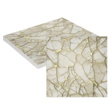 10Pcs 11.8"x11.8" Marble Peel and Stick Backsplash Wall Tiles, Brown Gold