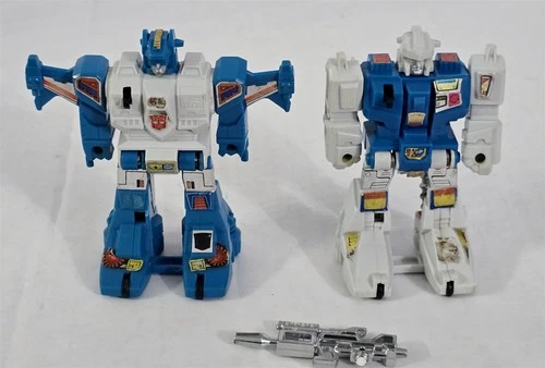 X-300 VINTAGE 1980'S HASBRO G1 TRANSFORMERS TOPSPIN & TWIN TWIST ACTION FIGURES