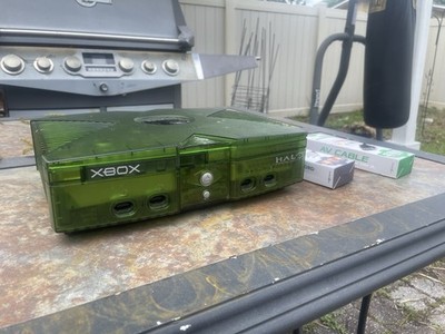 Rare Microsoft Original Xbox Green Halo Console Tested & Serviced
