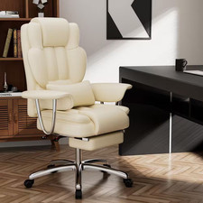Leather Swivel Ergonomic Executive Office Chair High Back Reclining Computer Cha
