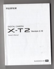 Fuji Fujifilm X-T2 Firmware 2.10 Genuine Camera Instruction Manual In English