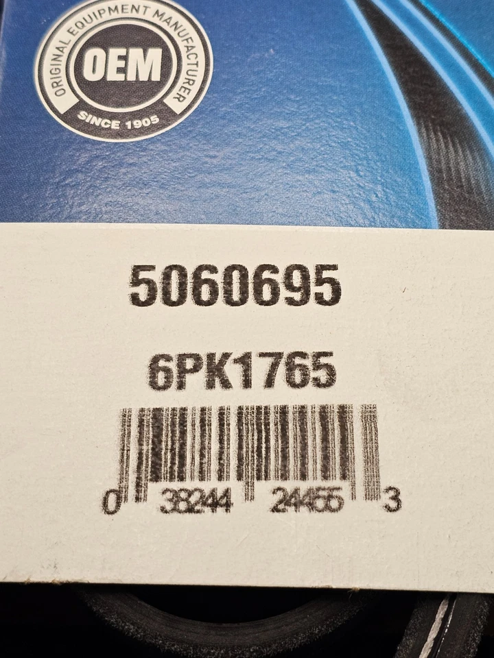 Dayco 5060695: Cinturón serpentino de costilla de polietileno para Chrysler Pacifica 2007-2008 V6-4,0 L Foto 2 de 4