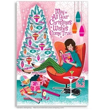 Wish Book Mid-Century Modern Christmas Cards - Package of 8 Cards with Envelopes