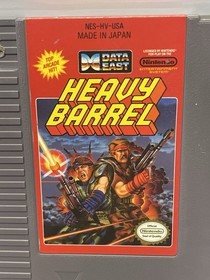 1990 Heavy Barrel Nintendo NES Game Cartridge