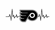 Philadelphia Flyers Heartbeat Hockey Vinyl De...