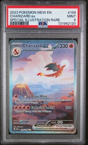 2023 POKEMON MEW EN-151 SPECIAL ILLUSTRATION RARE #199 CHARIZARD EX PSA 9