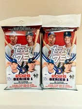 2026 Topps Series 1 Fat Pack (2) Sealed Lot—36 Cards & Holo Base Parallels (C)