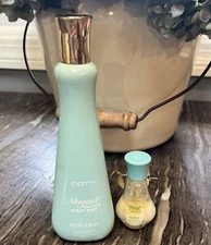 Vintage COTY MUGUET DES BOIS Spray Mist 3.50 oz AND Creamy Skin Perfume .5 Oz