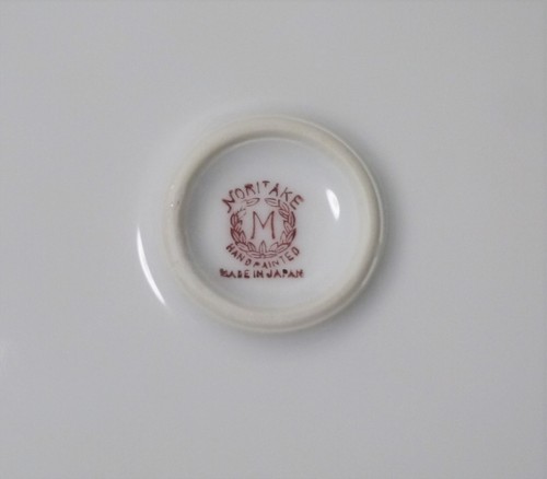 Old Noritake art deco cake plate flower crest blue luster 1921-1941 vintage - Picture 8 of 10