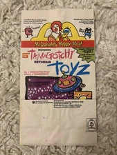 McDonald's TAMAGOTCHI TOYZ Happy Meal Paper Bag 1998 Bandai