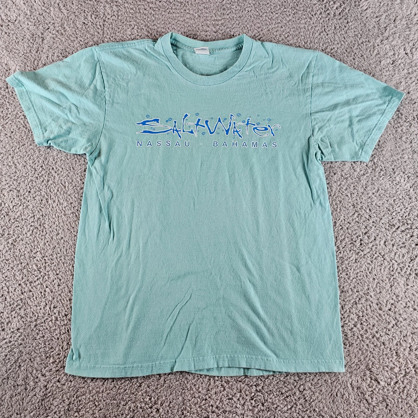 Chemise Supreme Homme Grand Aqua Col Rond Nassau Bahamas Destination Touristique Décontractée