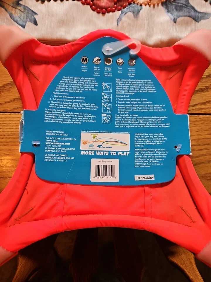 Chuckit! Flying Squirrel Spinning Dog Toy, Medium - Image 2 of 2