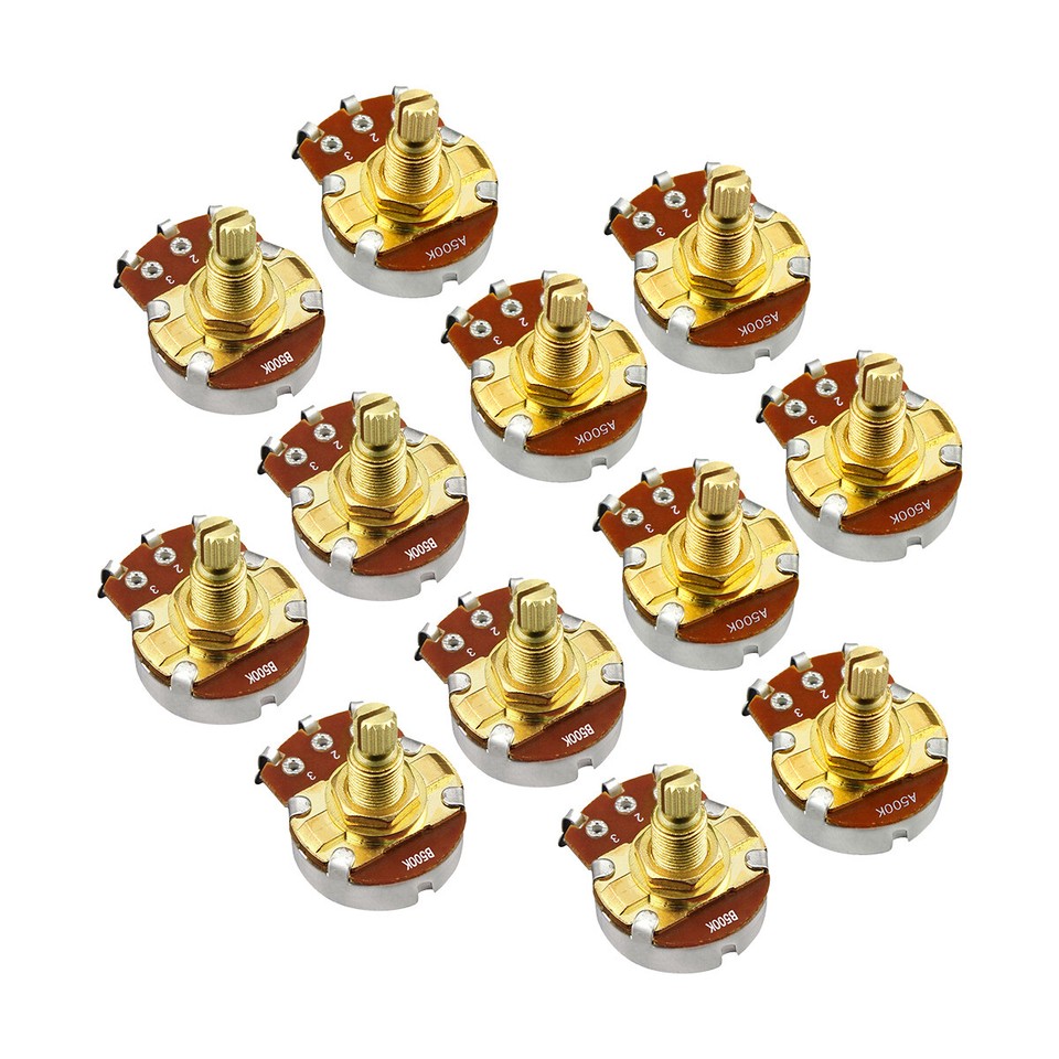 1 PZ Potenziometro Ad Albero Diviso In Ottone 450G 250K/500K - Foto 5