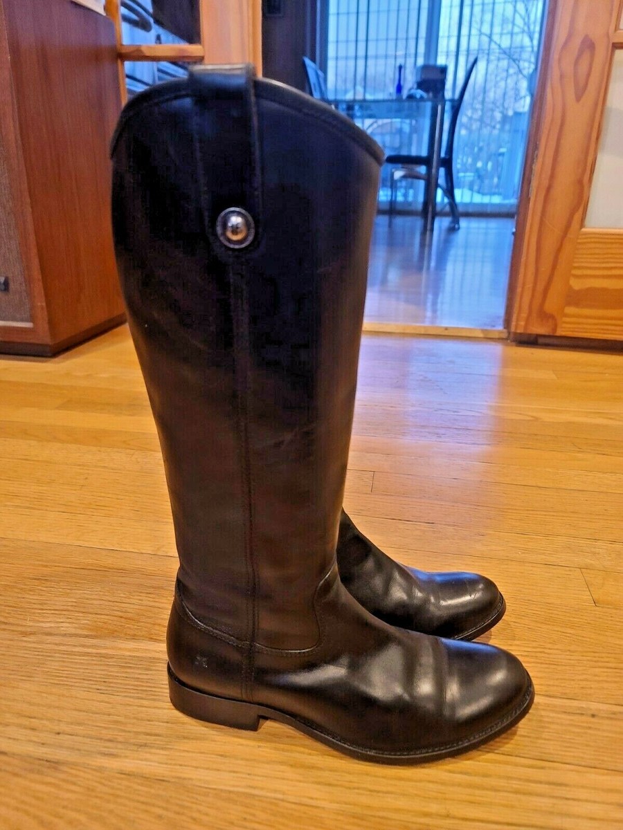 い Frye Melissa Black Tall Boots Inside Zipper size 7B Retail $349 | eBay