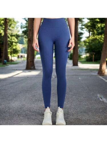 Women's High Waist Seamless Ribbed Leggings With Stretch Fit - Picture 19 of 29