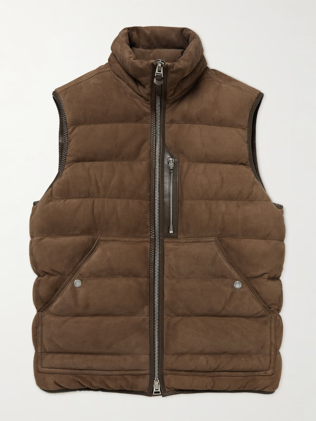TOM FORD Quilted Suede Down Gilet size IT 54 XXL