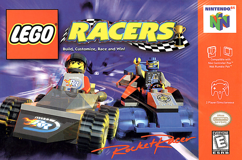 Lego Racers Nintendo 64 N64 BOX ART Premium POSTER MADE IN USA