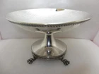 Silver Plate Pedestal Bowl/Comport on Paw Feet, Elkington & Co, c1920