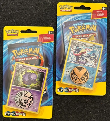 POKEMON XY EVOLUTIONS BLISTER BOOSTER PACK NEW GRENINJA & WEEZING PROMO