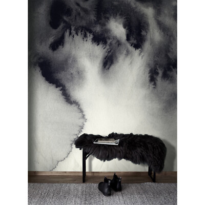 Dark vintage ink art wall mural Removable wallpaper Watercolor Painted art