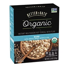 Better Oats Bare Organic Multigrain Hot Cereal Packets - Pack of 6 - 11.8 OZ